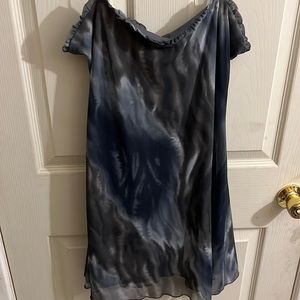 Violet and white min dress